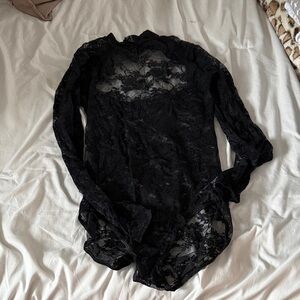 Weissman Black Lace Bodysuit costume